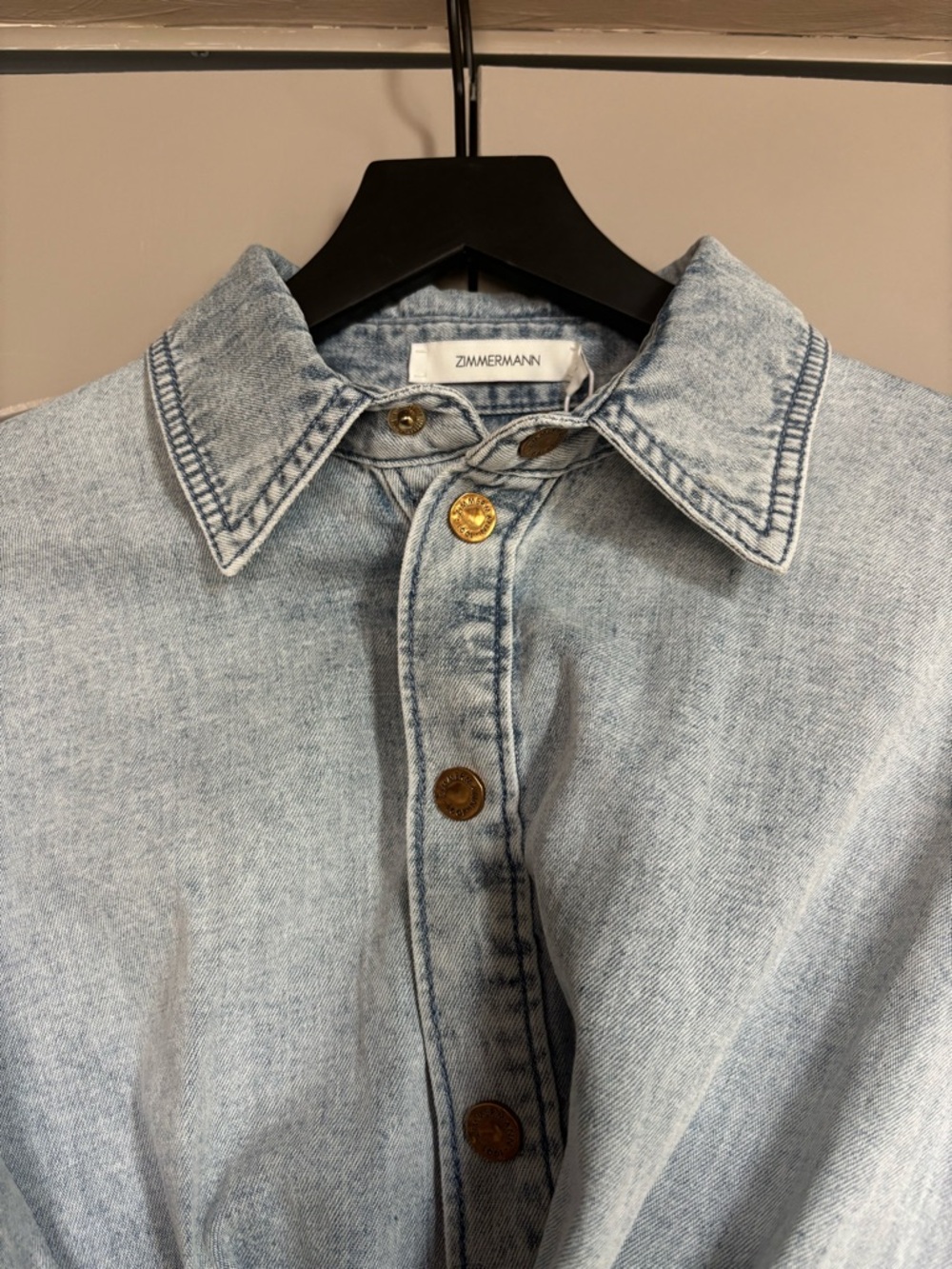 Rebellion Zimmermann Denim Wrap Top - Picture 8 of 11